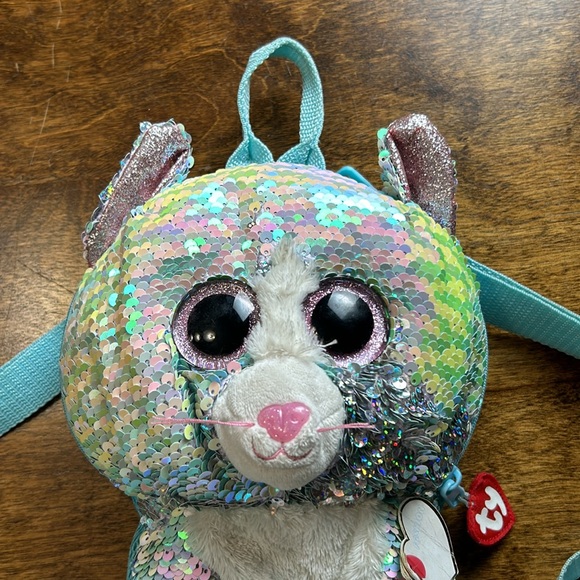 TY Whimsy sequence Cat Backpack - Picture 4 of 14